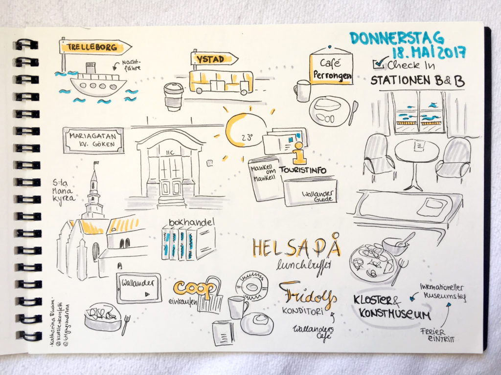 Reisesketchnotes Ystad